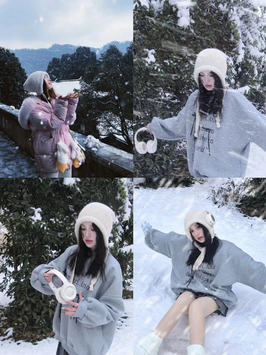 Women’s Earflap Knit Hat with Scarf Design for Winter Fashion