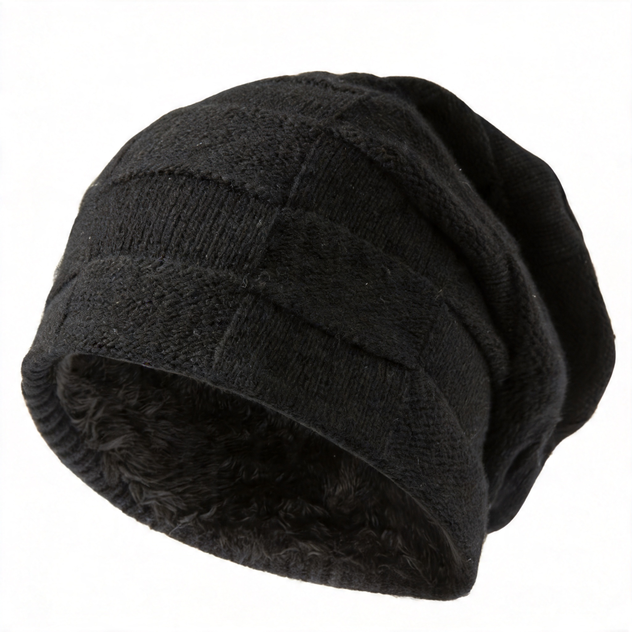Men’s Slouchy Beanie with Soft Fleece Lining for Winter Warmth