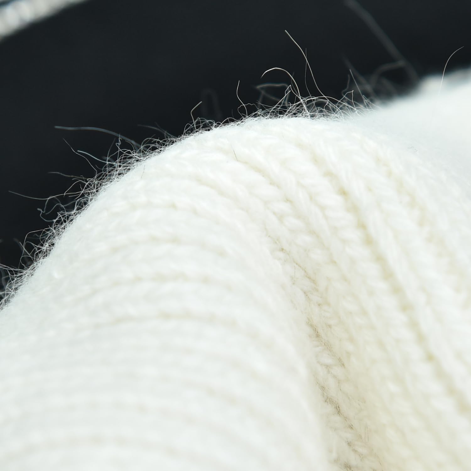 Women’s Pom Pom Beanie with Rib Knit and Decorative Stripe Design
